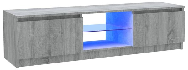 TV Cabinet with LED Lights Grey Sonoma 120x30x35.5 cm