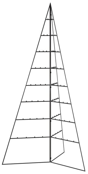 Metal Christmas Tree for Decoration Black 180 cm