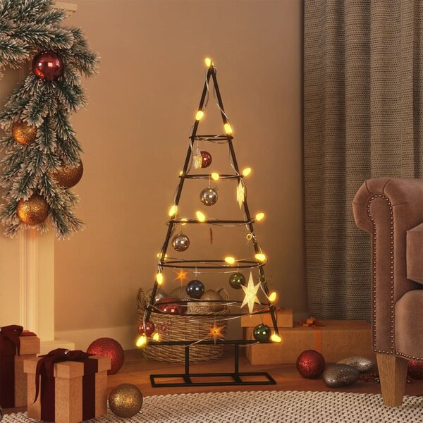 Metal Christmas Tree for Decoration Black 90 cm