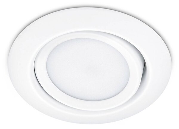 Rila round LED recessed spotlight, white
