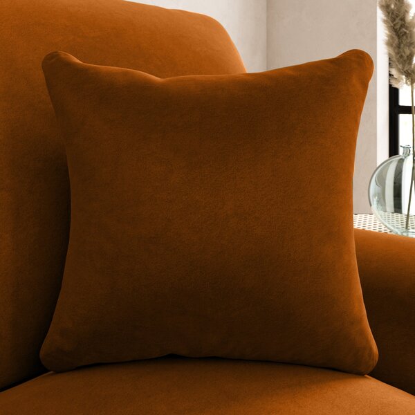 Luxury Velvet Scatter Cushion Orange