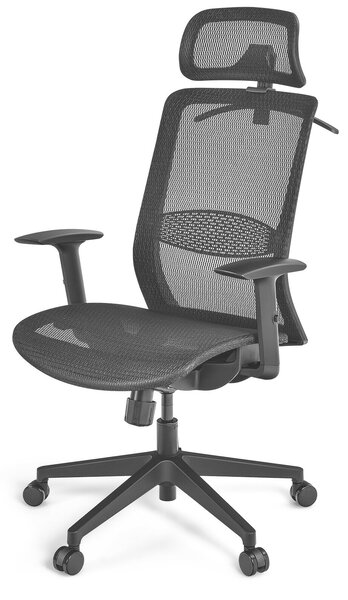 Costway Ergonomic Mesh Office Chair with Adjustable Lumbar Support-Black