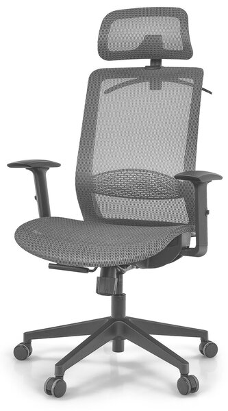 Ergonomic Mesh Office Chair with Adjustable Lumbar Support-Grey