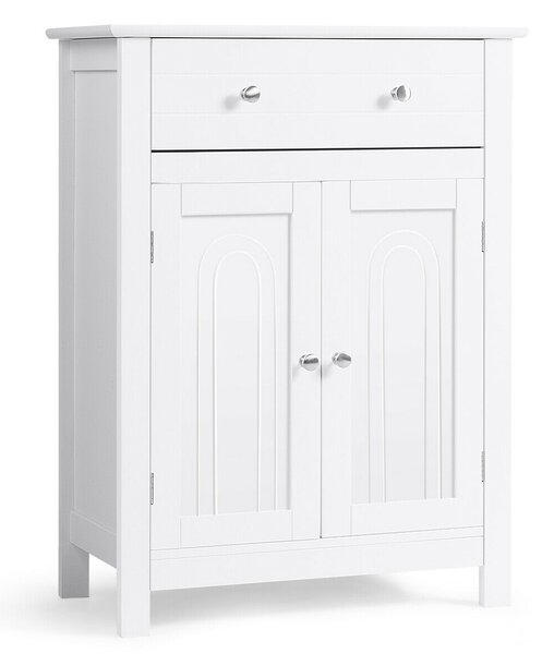Storage Cabinet with Large Drawer and Adjustable Shelf