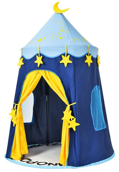 Children's Portable Playhouse Tent Oxford Fabric-Blue