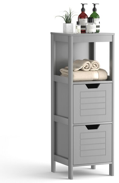 Medium Storage Unit with 2 Deep Box Drawers-Grey