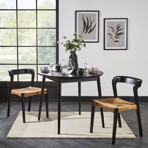 Melia Set of 2 Dining Chairs Black