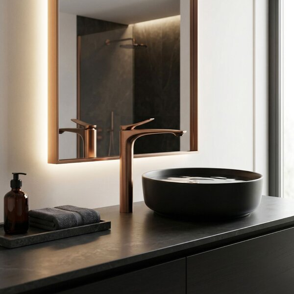 Bathroom faucet PREMIUM Rea Vision Brush Copper High