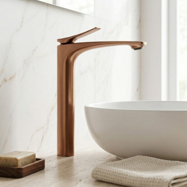 Bathroom faucet PREMIUM Rea Vision Brush Copper High