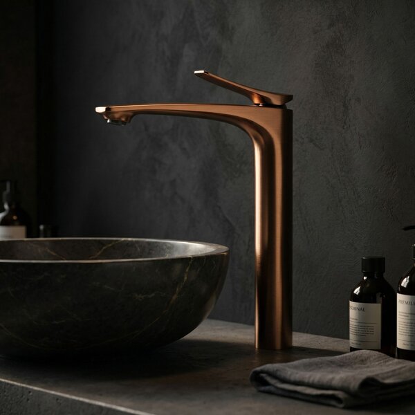 Bathroom faucet PREMIUM Rea Vision Brush Copper High