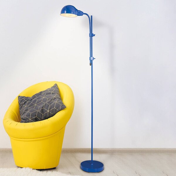 Alani floor lamp with touch switch, blue