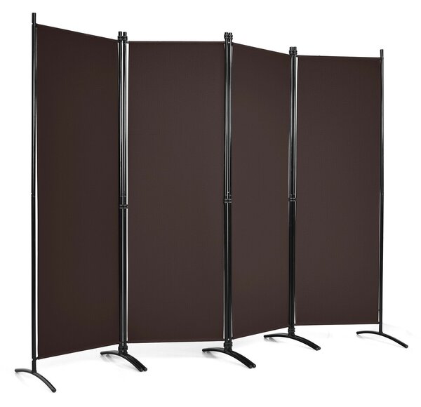 Costway 4 Panel Wall Privacy Screen Protector for Home-Coffee