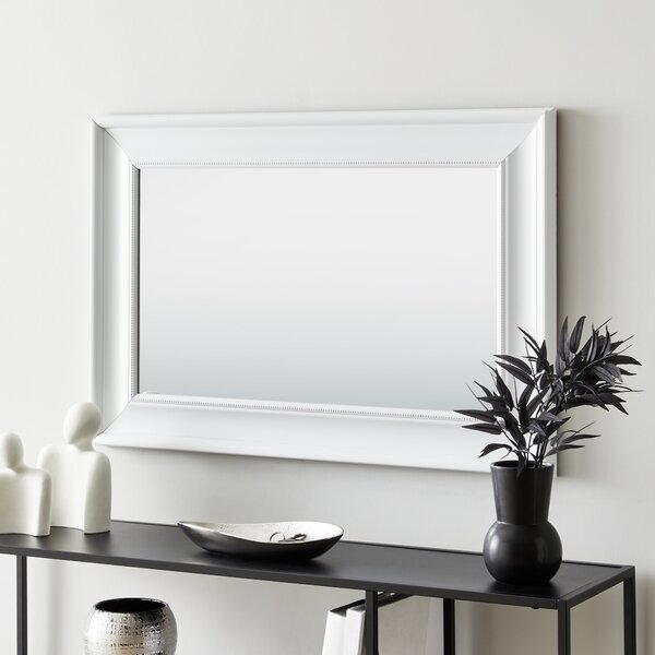 Midi Rectangle Wall Mirror White