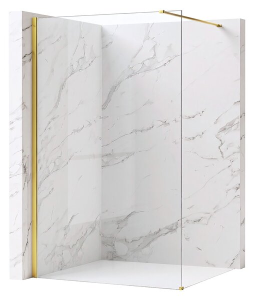 Shower screen Rea Flexi Transparent / Gold 130