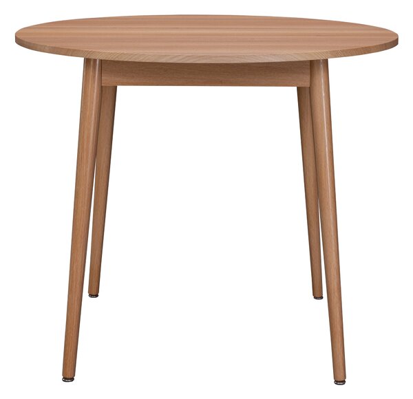 Leo 4 Seater Round Dining Table Brown