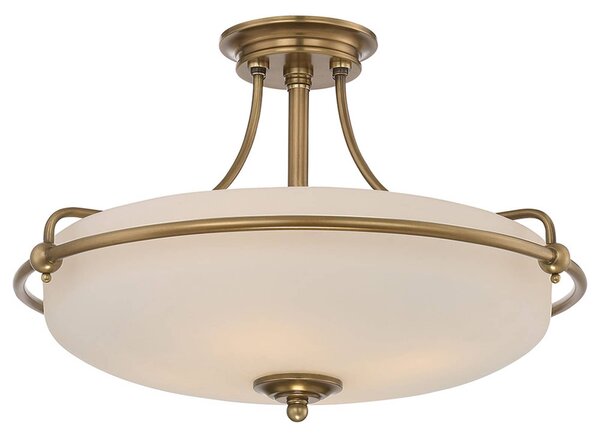 Ceiling lamp Griffin with spacer, brass, Ø 53 cm