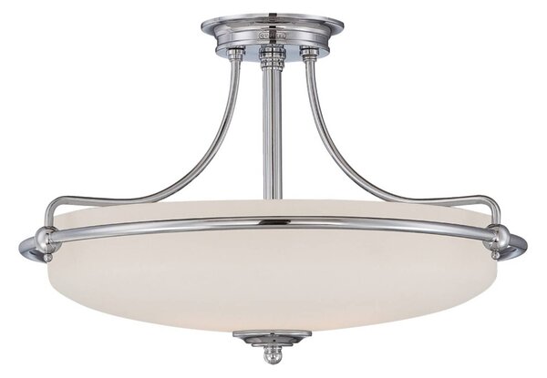 Griffin semi-flush ceiling lamp, chrome, Ø 57 cm