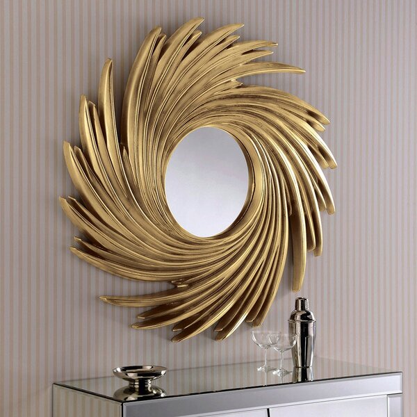 Swirl Gold Effect Wall Mirror Gold Effect