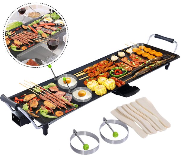 Costway XXL 90 x 23cm Electric Barbecue Teppanyaki Table Griddle