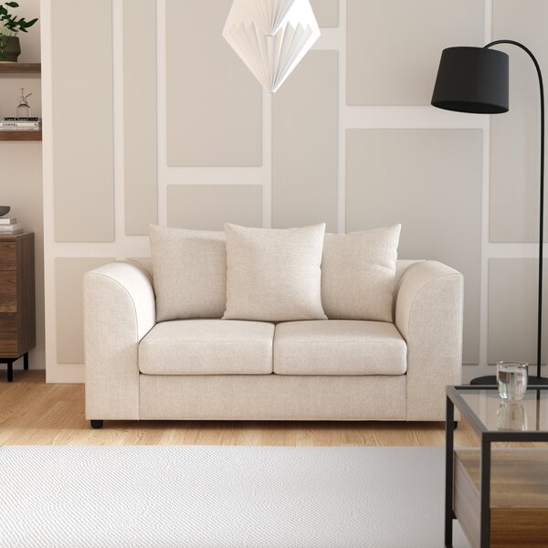 Blake Soft Texture Fabric 2 Seater Sofa Natural