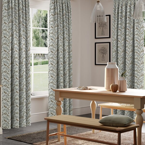 Heritage Zoe Made to Measure Curtains Brown/Grey