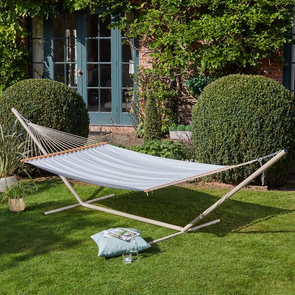 Printed Hammock with Stand Taupe