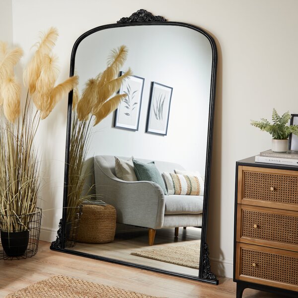 Pretty Boho Decorative Mirror, 183x144cm Black