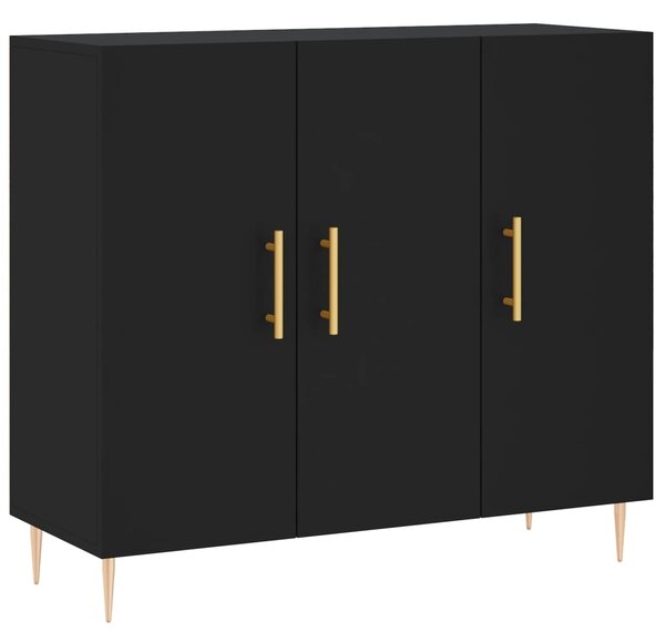 Sideboard Black 90x34x80 cm Engineered Wood