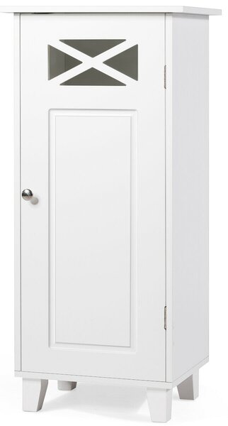 3 Tier Freestanding Bathroom Floor Cabinet with 1 Door and1 Window