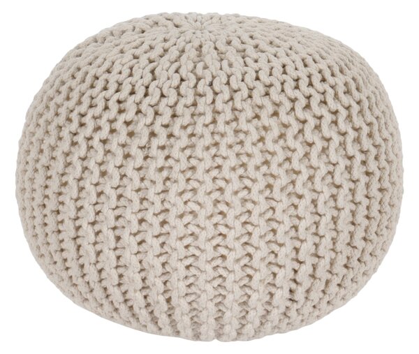 Knitted Pouffe Grey