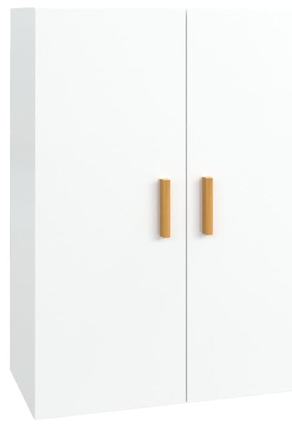 Hanging Wall Cabinet High Gloss White 69.5x34x90 cm