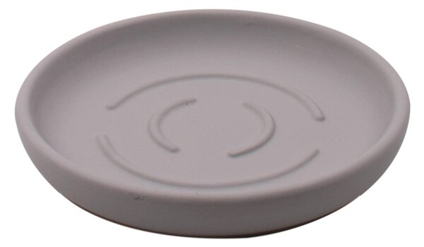Elements Soft Touch Grey Soap Dish Grey