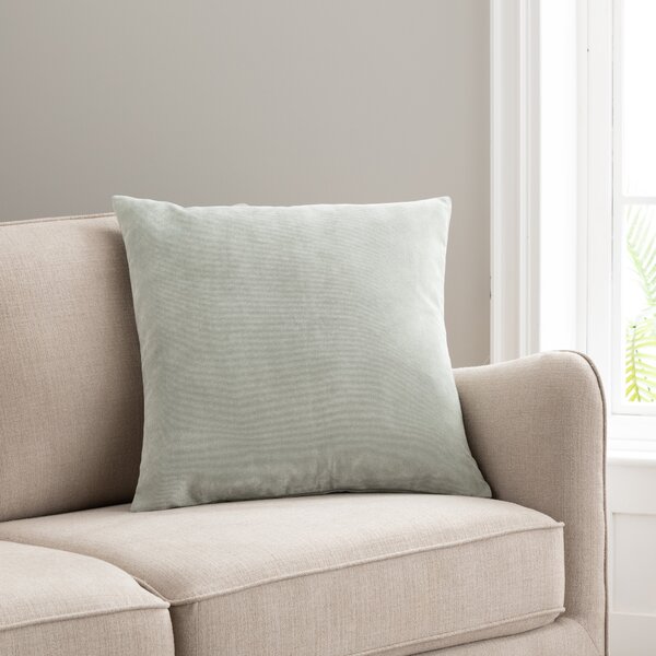 Velour Feather Cushion Sage (Green)