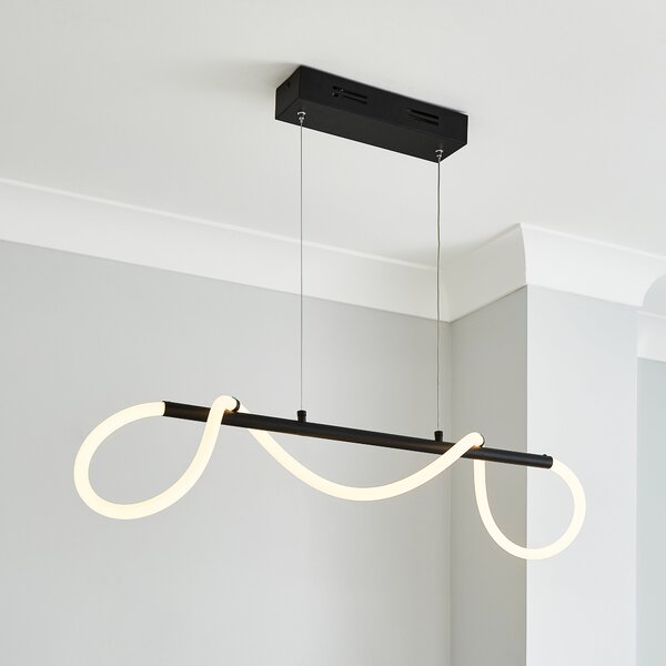 Flexi Integrated LED 70cm Ceiling Fitting Black