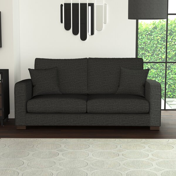 Carson Deep Sit Vivalife Stain-Resistant Fabric 3 Seater Sofa Grey