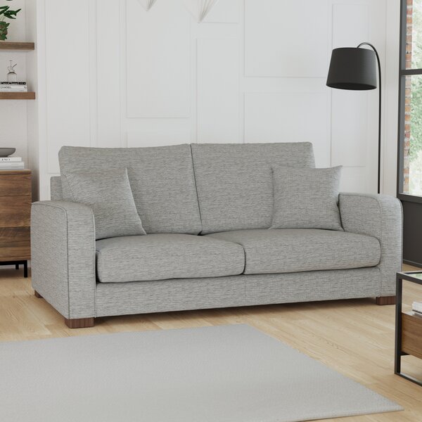 Carson Deep Sit Vivalife Stain-Resistant Fabric 3 Seater Sofa Dark Grey