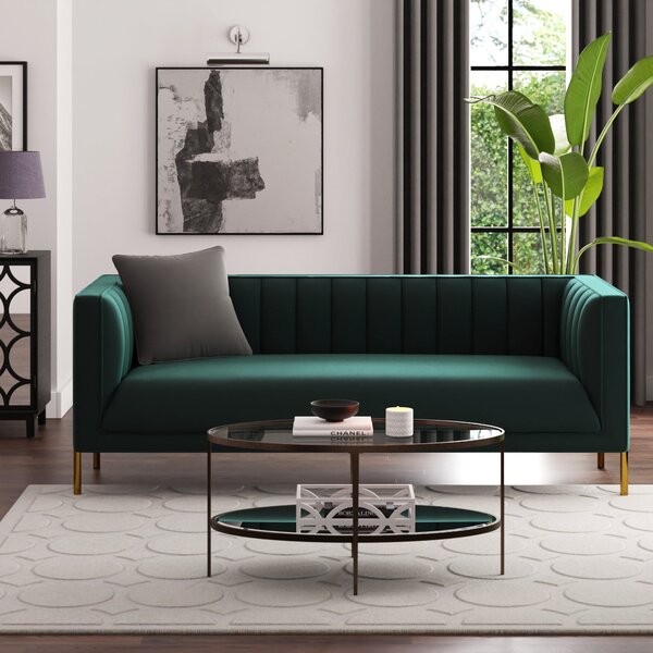 Bellamy Luxe Velvet 3 Seater Sofa Green