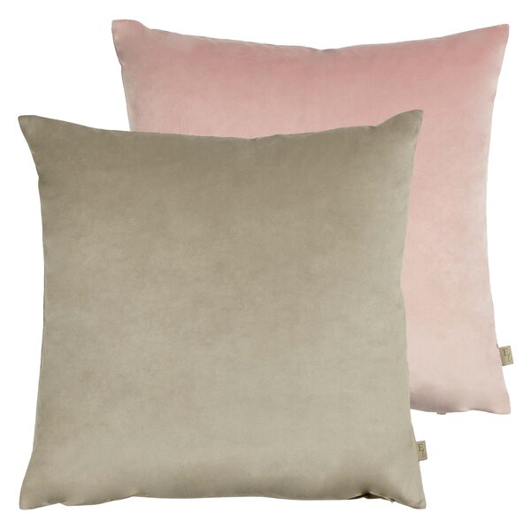 Opulent Velvet 2 Pack Cushions Pink/Brown