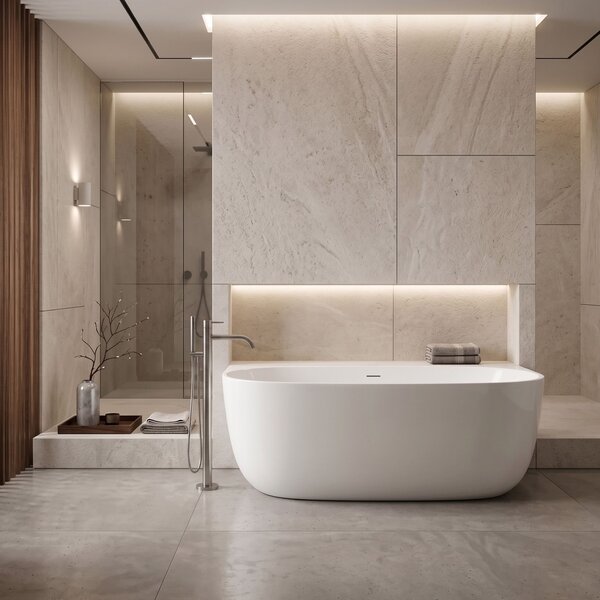 Wall acrylic bath Rea Eris 150cm