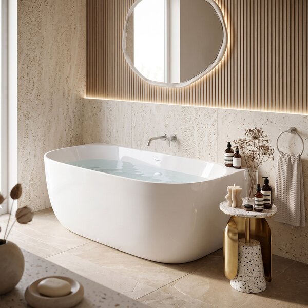 Wall acrylic bath Rea Eris 150cm
