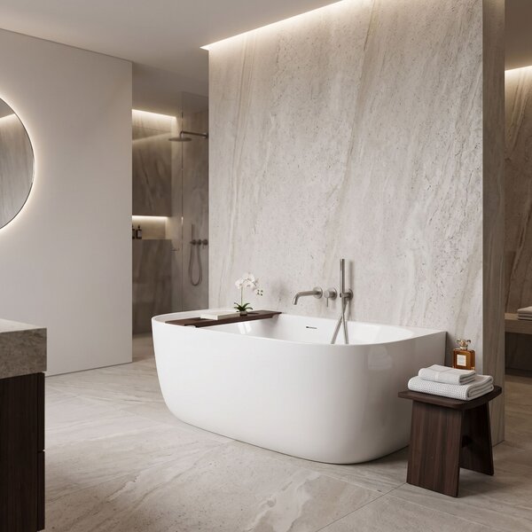 Wall acrylic bath Rea Eris 160cm