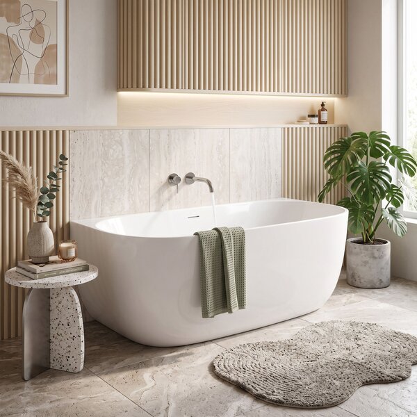 Wall acrylic bath Rea Eris 160cm
