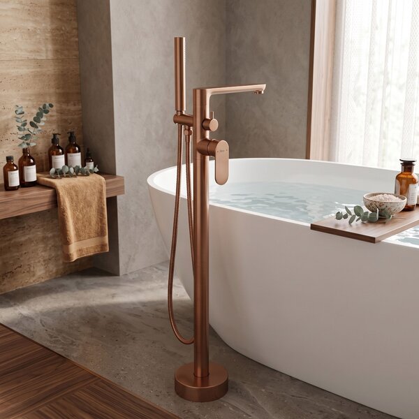 Free-standing faucet Rea Logan Brush Copper
