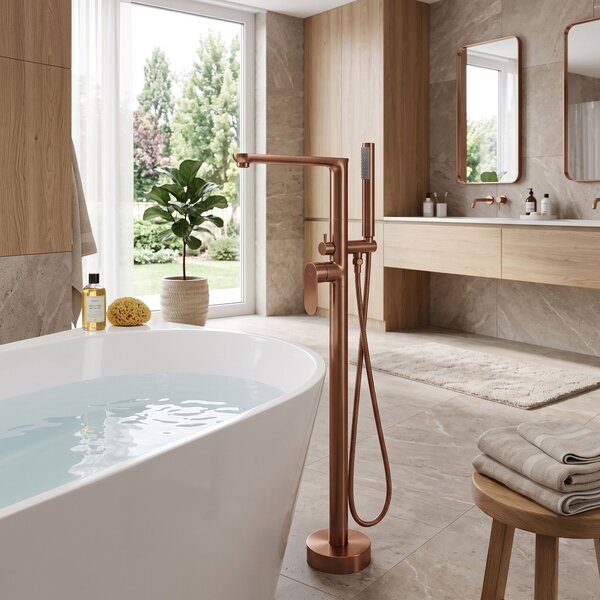 Free-standing faucet Rea Logan Brush Copper