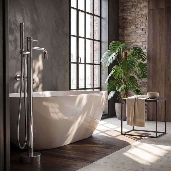 Free-standing faucet Rea Lungo Diamond Chrome