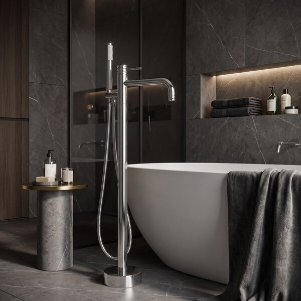 Free-standing faucet Rea Lungo Diamond Chrome