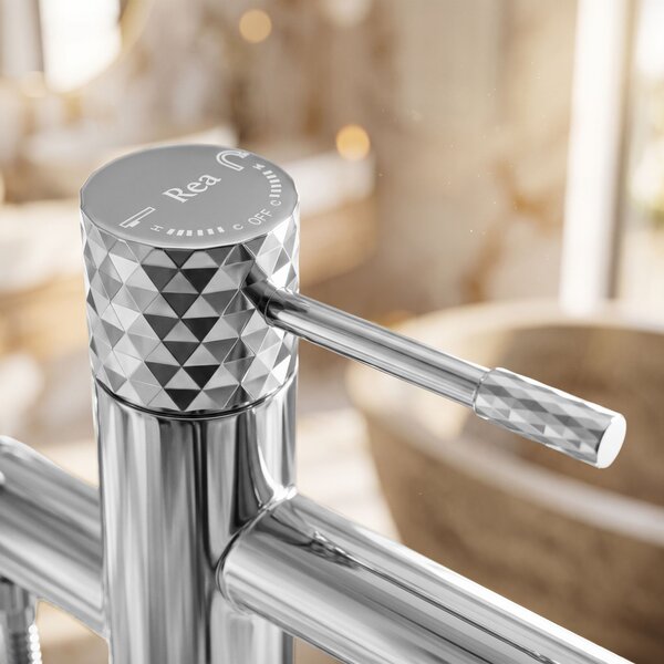 Free-standing faucet Rea Lungo Diamond Chrome