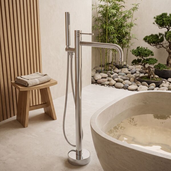 Free-standing faucet Rea Lungo Diamond Chrome