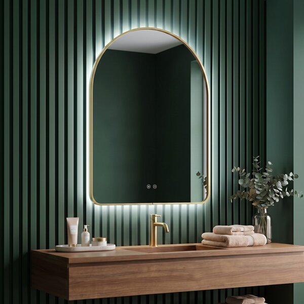 Mirror LED 80x60cm CAMLOT Brush Gold