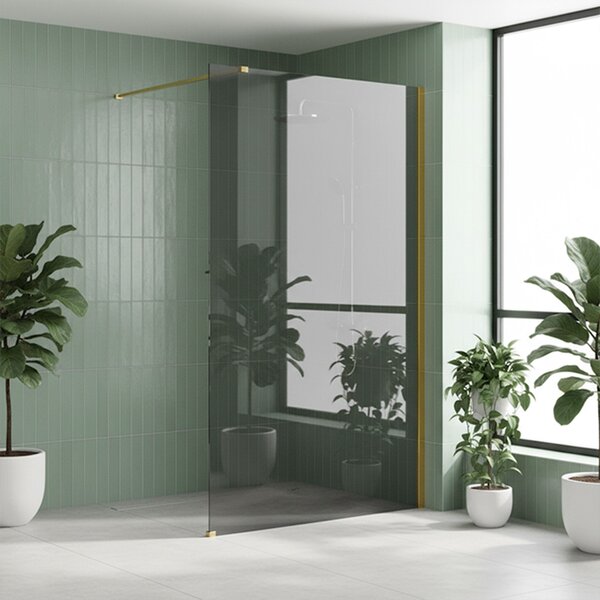 Shower screen Rea Flexi Grey / Gold 120